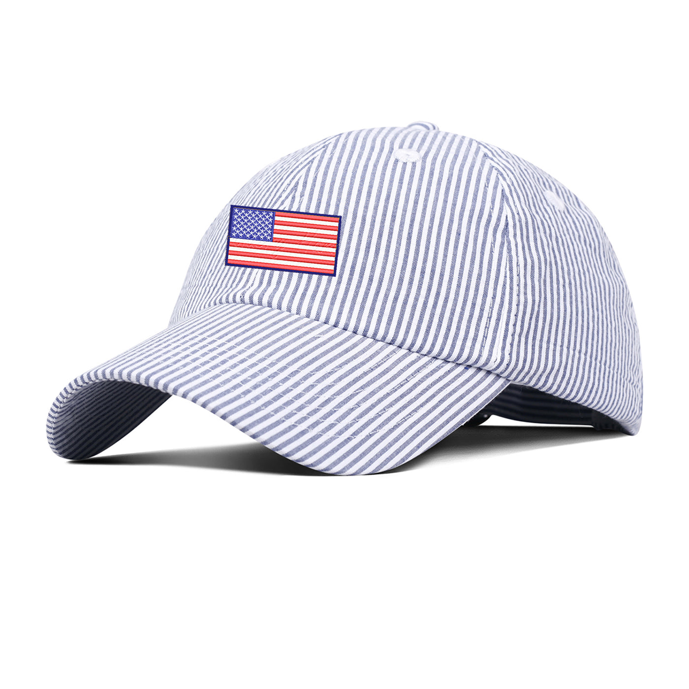 American Flag Seersucker/Gingham Hat