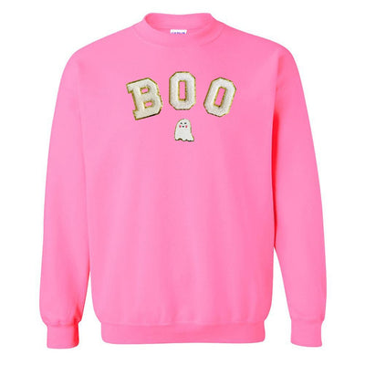Boo Letter Patch Crewneck Sweatshirt - United Monograms
