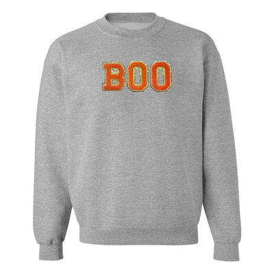 Boo Letter Patch Crewneck Sweatshirt - United Monograms