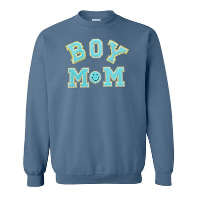 Boy Mom Letter Patch Sweatshirt - United Monograms