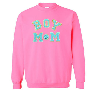 Boy Mom Letter Patch Sweatshirt - United Monograms