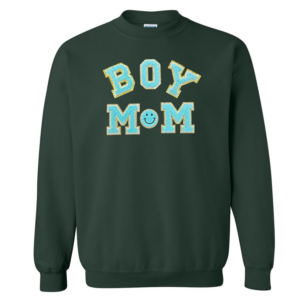 Boy Mom Letter Patch Sweatshirt - United Monograms