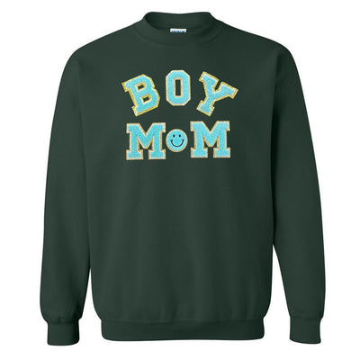 Boy Mom Letter Patch Sweatshirt - United Monograms