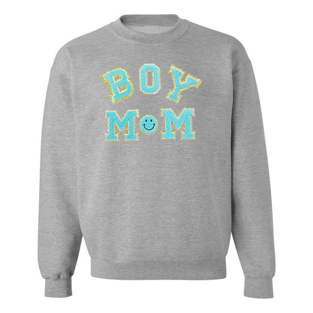 Boy Mom Letter Patch Sweatshirt - United Monograms