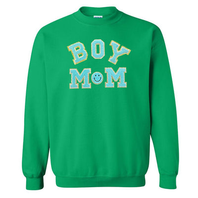Boy Mom Letter Patch Sweatshirt - United Monograms