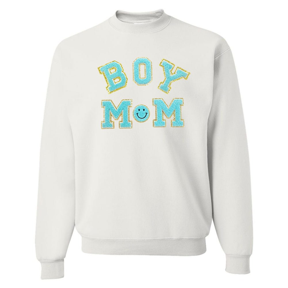 Boy Mom Letter Patch Sweatshirt - United Monograms