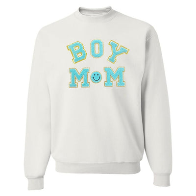 Boy Mom Letter Patch Sweatshirt - United Monograms