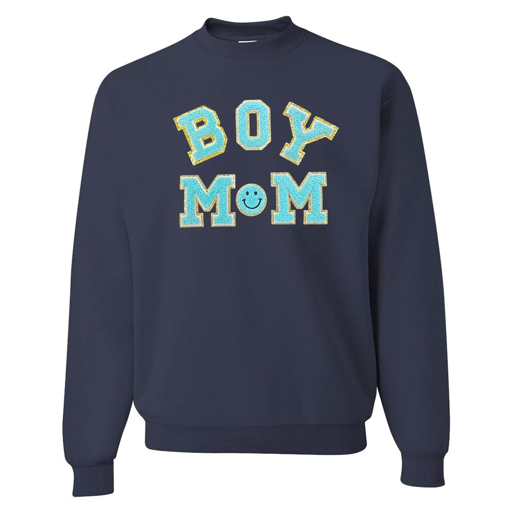 Boy Mom Letter Patch Sweatshirt - United Monograms