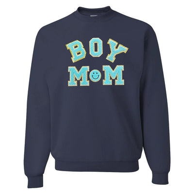 Boy Mom Letter Patch Sweatshirt - United Monograms