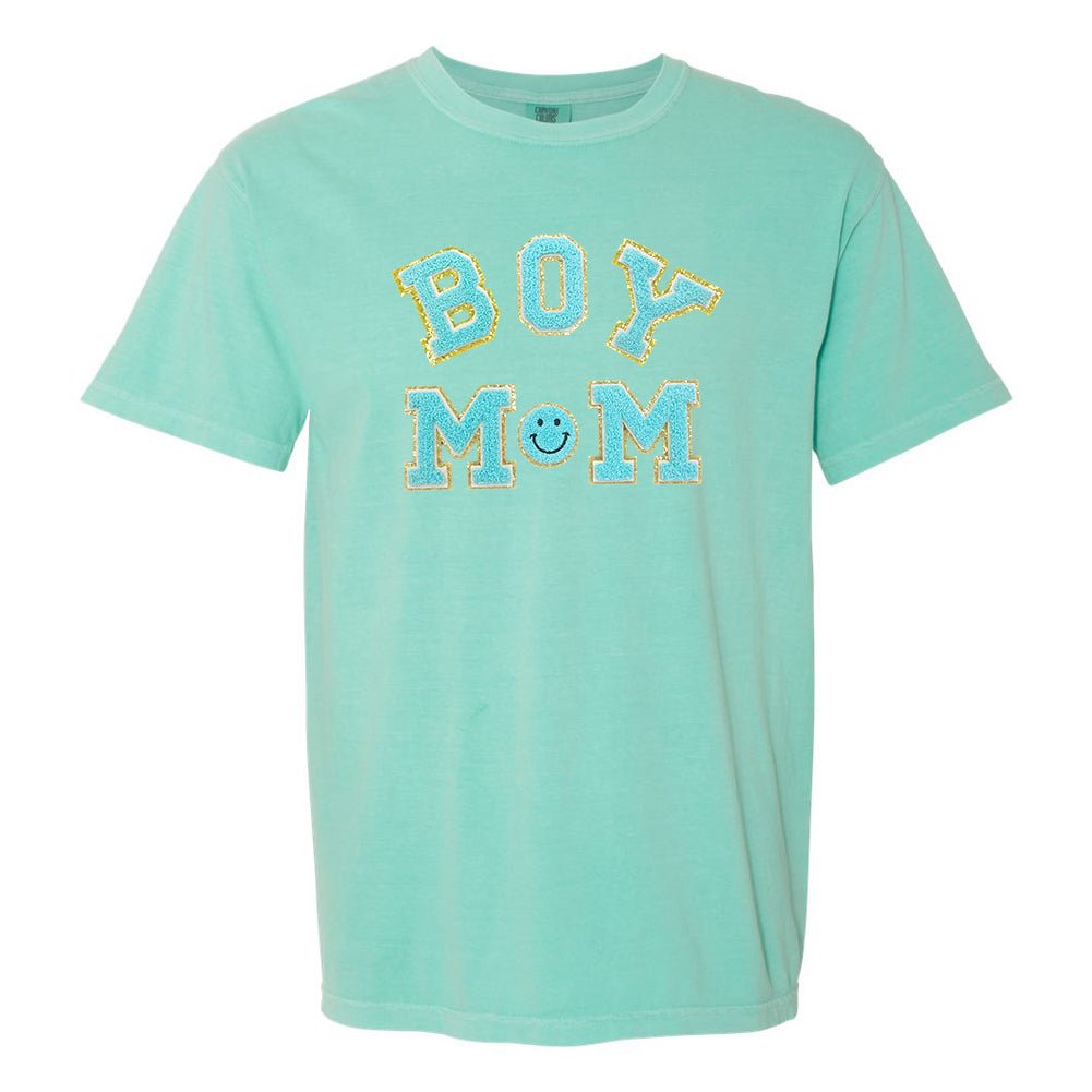 Boy Mom Letter Patch T-Shirt - United Monograms