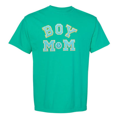 Boy Mom Letter Patch T-Shirt - United Monograms