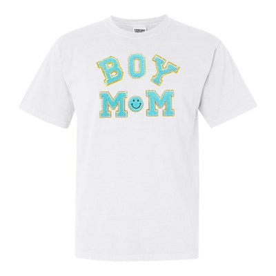 Boy Mom Letter Patch T-Shirt - United Monograms