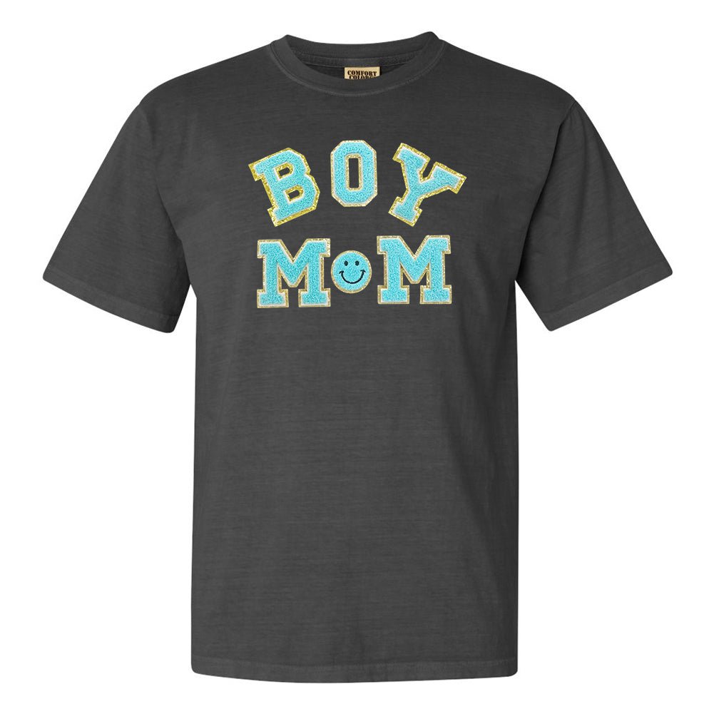 Boy Mom Letter Patch T-Shirt - United Monograms