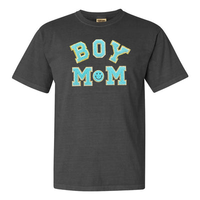Boy Mom Letter Patch T-Shirt - United Monograms