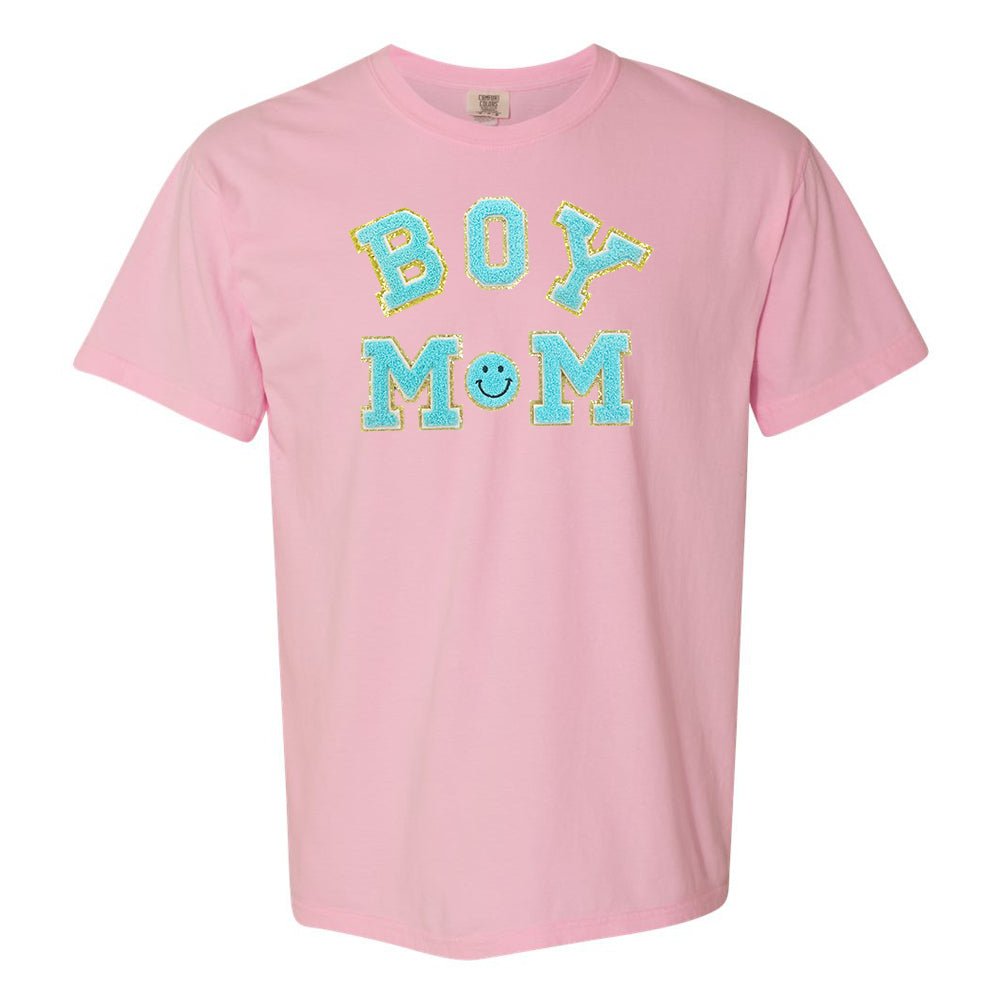 Boy Mom Letter Patch T-Shirt - United Monograms