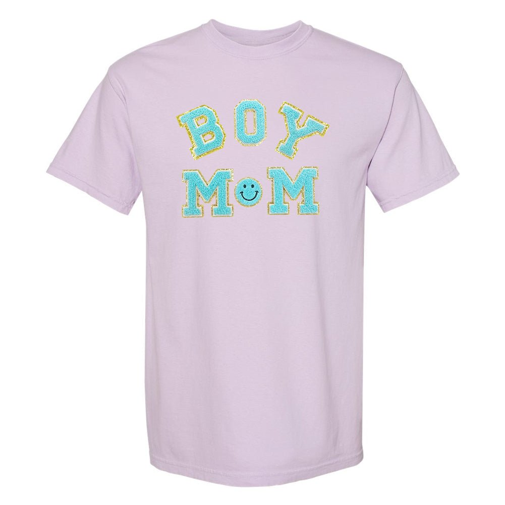 Boy Mom Letter Patch T-Shirt - United Monograms