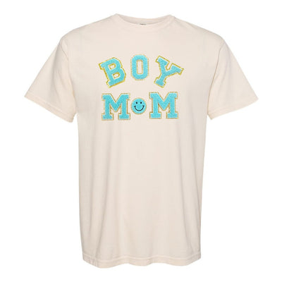 Boy Mom Letter Patch T-Shirt - United Monograms