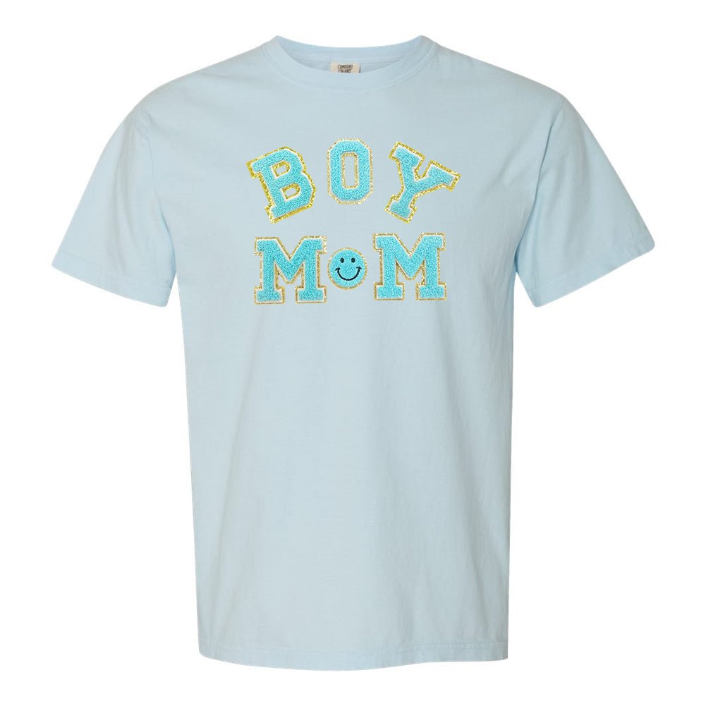 Boy Mom Letter Patch T-Shirt - United Monograms