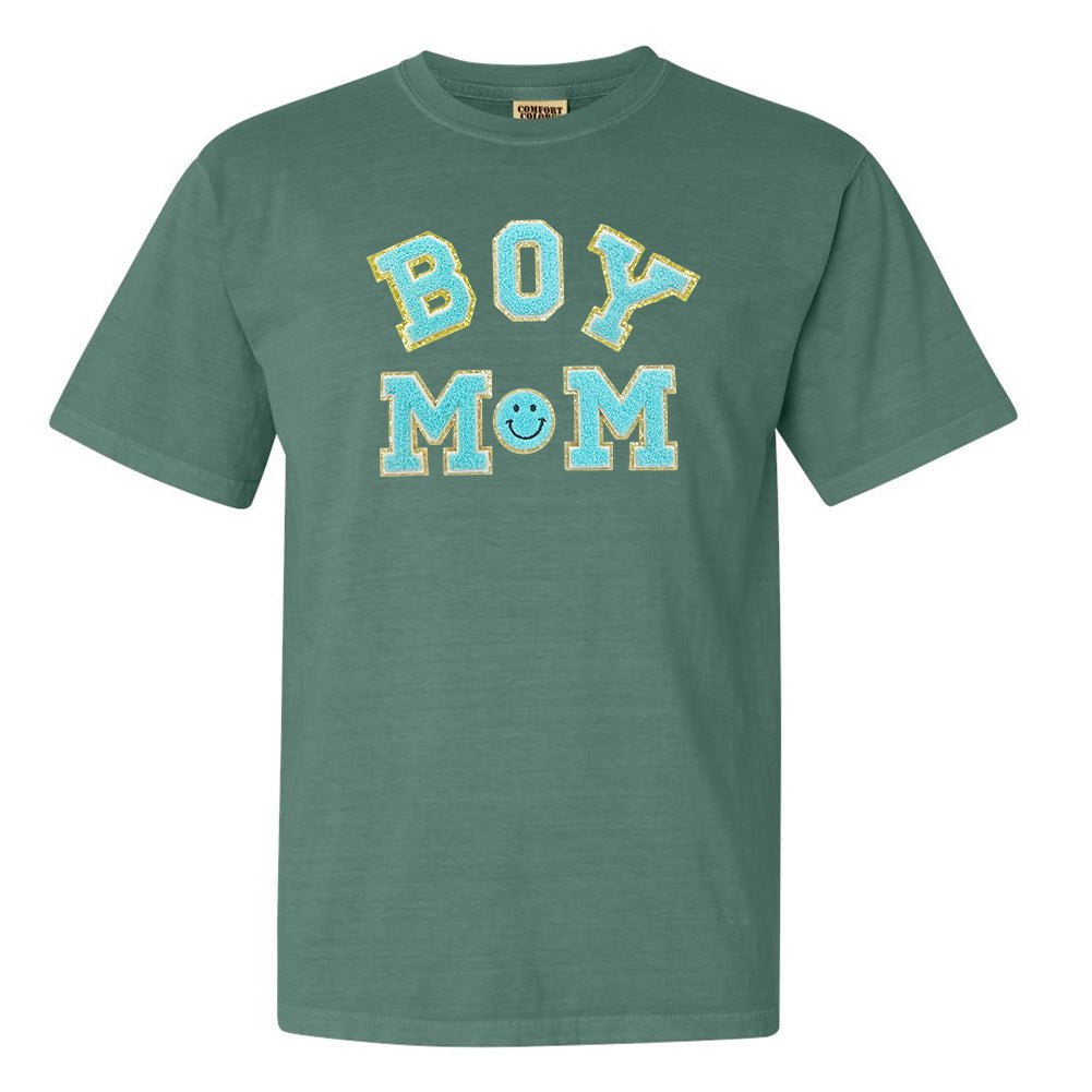 Boy Mom Letter Patch T-Shirt - United Monograms