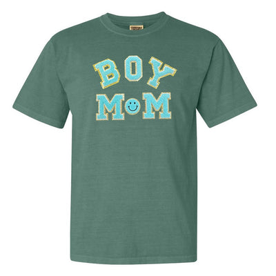 Boy Mom Letter Patch T-Shirt - United Monograms