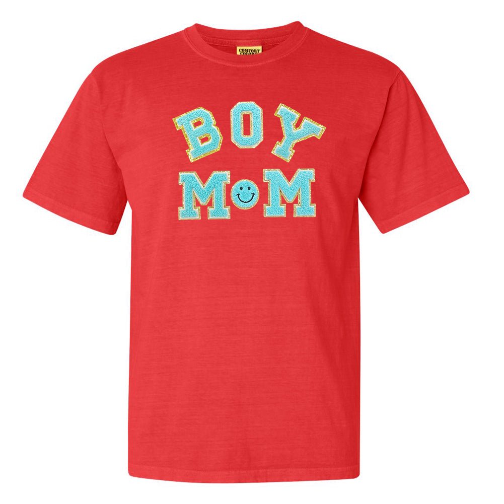 Boy Mom Letter Patch T-Shirt - United Monograms