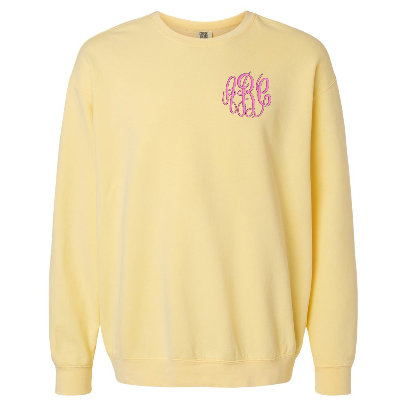 Monogrammed Lightweight Comfort Colors Crewneck Sweatshirt