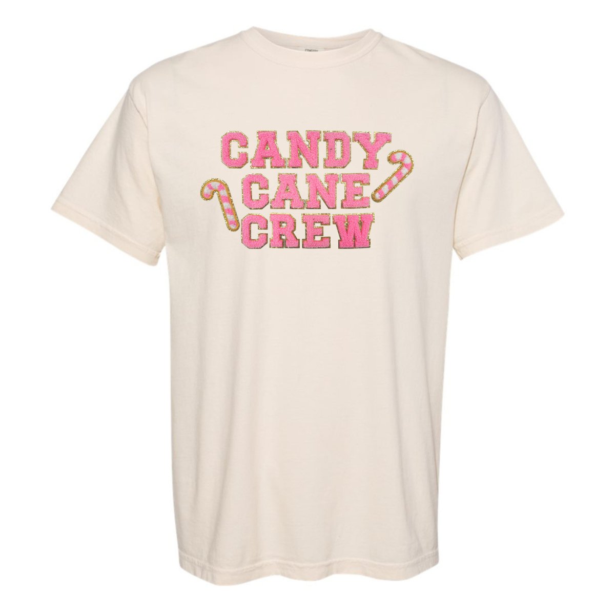 'Candy Cane Crew' Letter Patch Tee - United Monograms