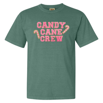 'Candy Cane Crew' Letter Patch Tee - United Monograms