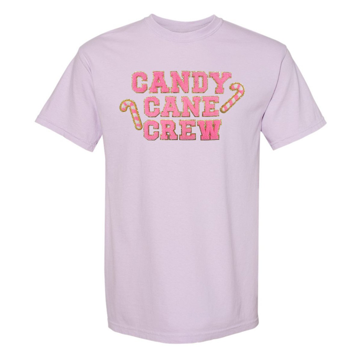 'Candy Cane Crew' Letter Patch Tee - United Monograms