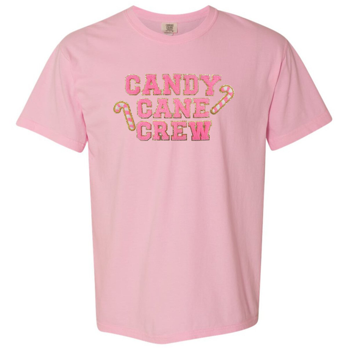 'Candy Cane Crew' Letter Patch Tee - United Monograms