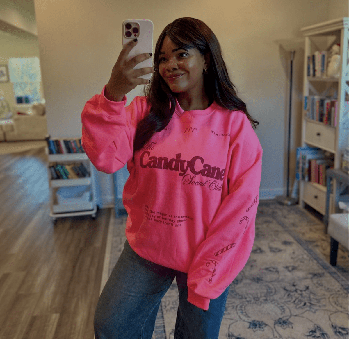 'Candy Cane Social Club' Crewneck Sweatshirt - United Monograms