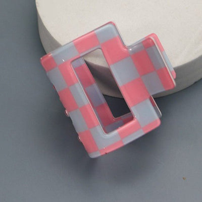 Checker Hair Claw Clip - United Monograms