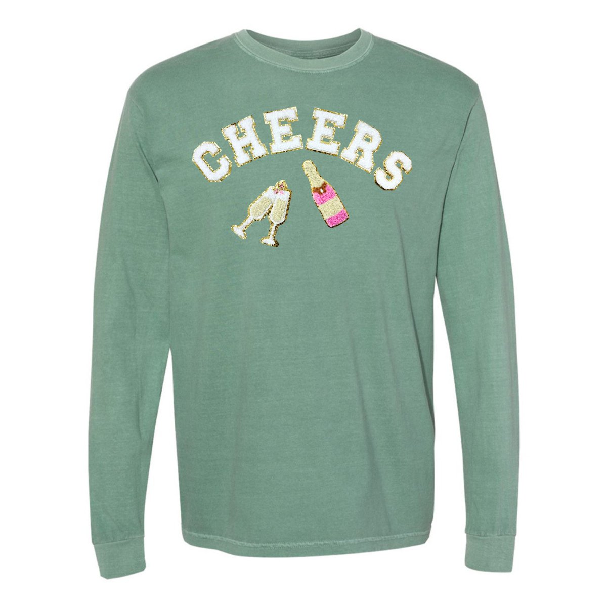 'Cheers' Letter Patch Long Sleeve - United Monograms