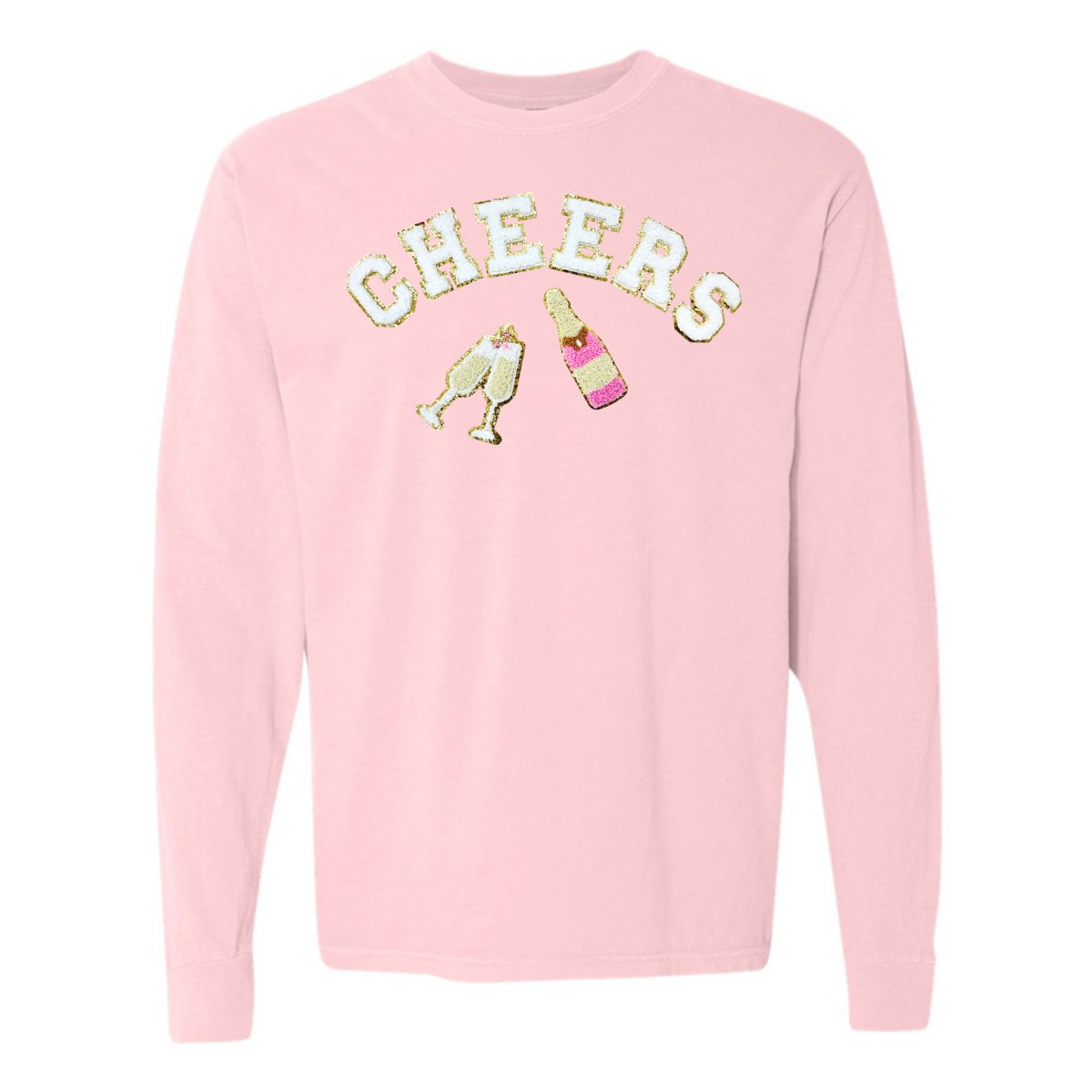 'Cheers' Letter Patch Long Sleeve - United Monograms