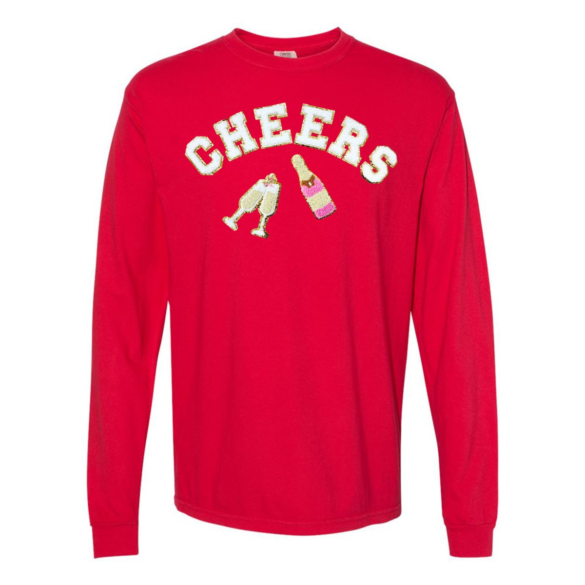 'Cheers' Letter Patch Long Sleeve - United Monograms