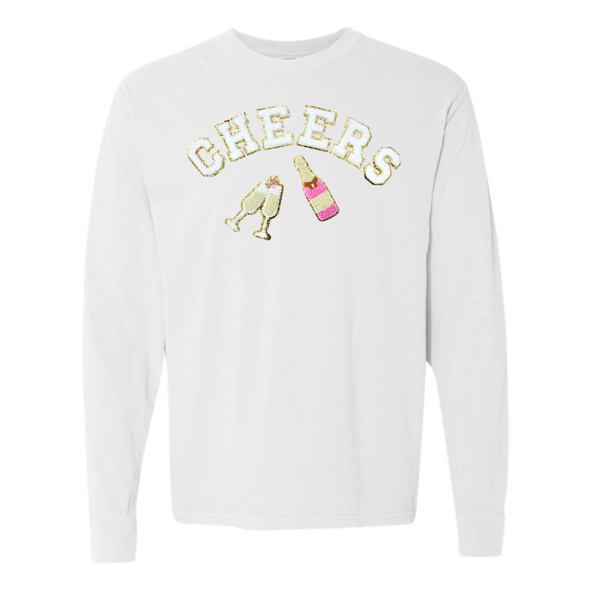 'Cheers' Letter Patch Long Sleeve - United Monograms