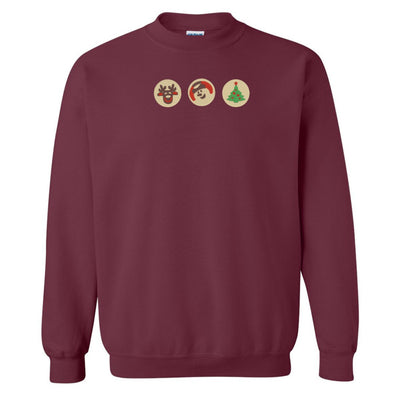 'Christmas Cookies' Embroidered Crewneck Sweatshirt - United Monograms