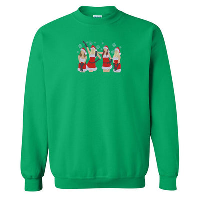 'Christmas Mean Girls' Embroidered Crewneck Sweatshirt - United Monograms