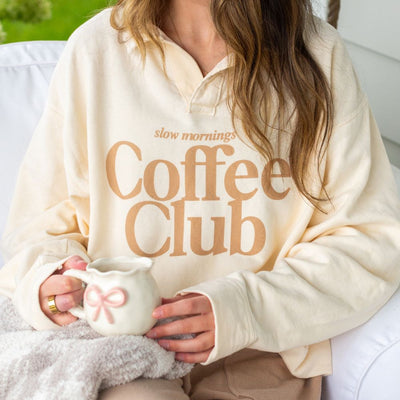 'Coffee Club' Polo Pullover - United Monograms