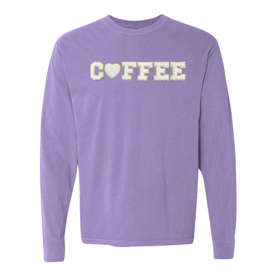 Coffee Heart Letter Patch Long Sleeve T-Shirt - United Monograms