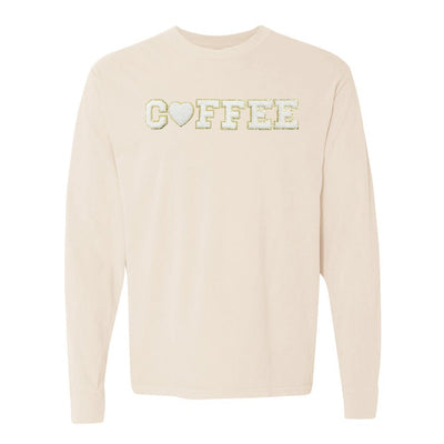Coffee Heart Letter Patch Long Sleeve T-Shirt - United Monograms
