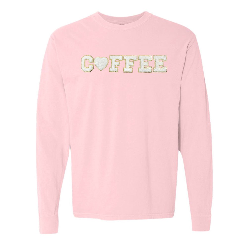Coffee Heart Letter Patch Long Sleeve T-Shirt - United Monograms