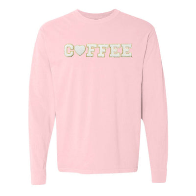 Coffee Heart Letter Patch Long Sleeve T-Shirt - United Monograms