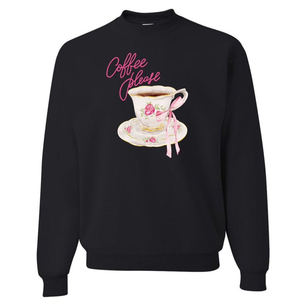 'Coffee Please' Crewneck Sweatshirt - United Monograms