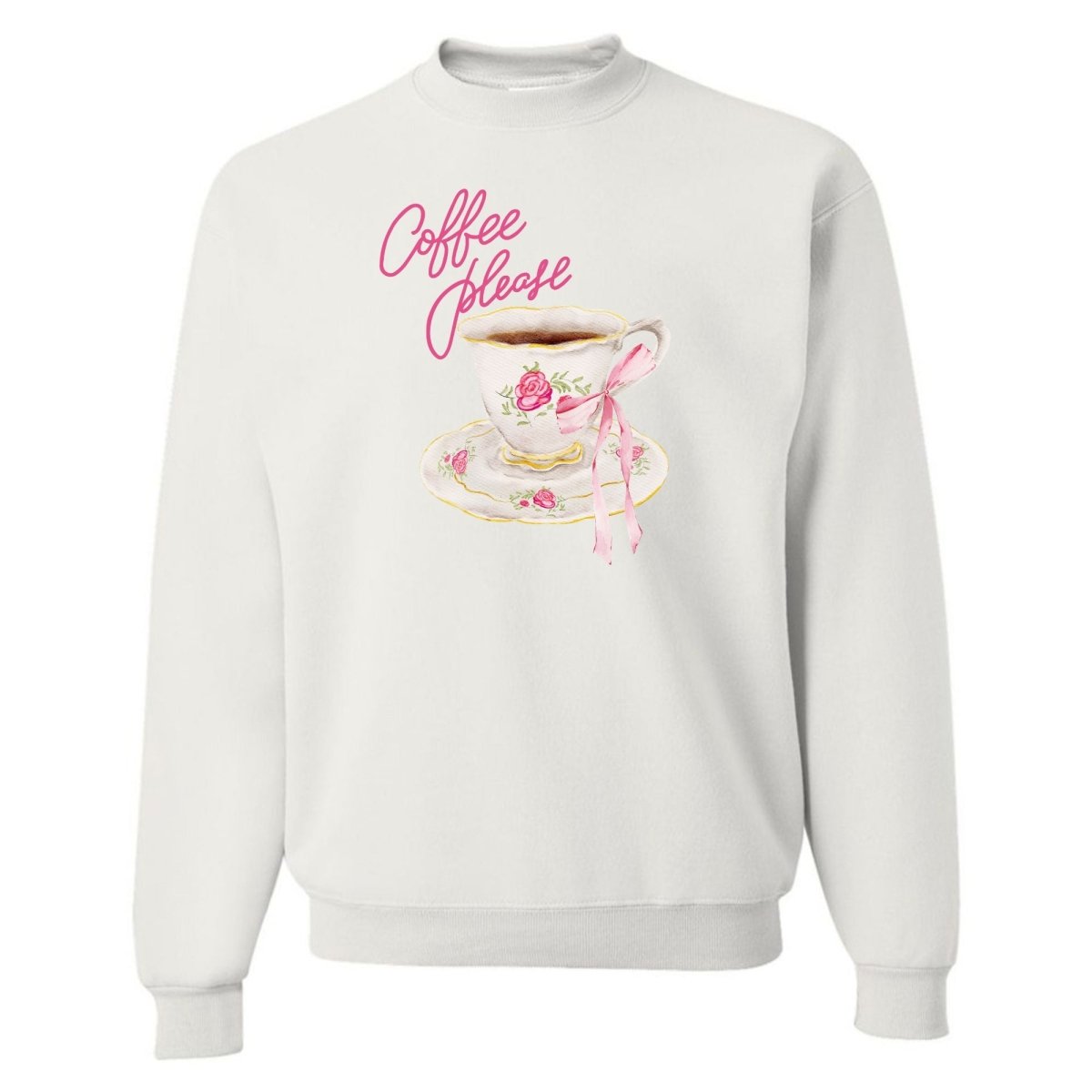 'Coffee Please' Crewneck Sweatshirt - United Monograms