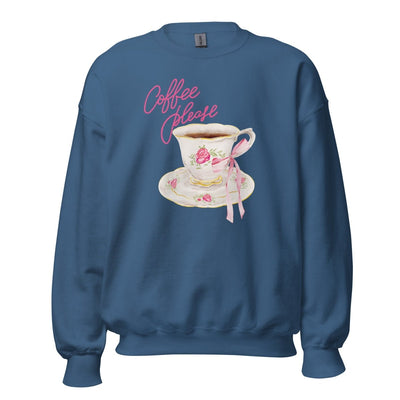 'Coffee Please' Crewneck Sweatshirt - United Monograms