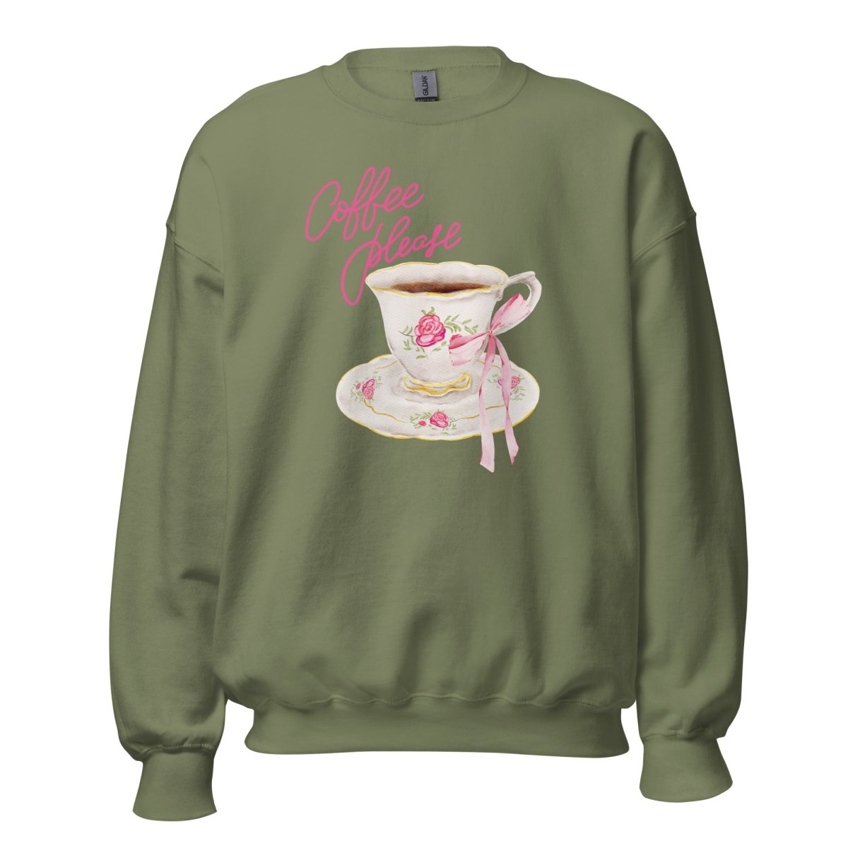 'Coffee Please' Crewneck Sweatshirt - United Monograms