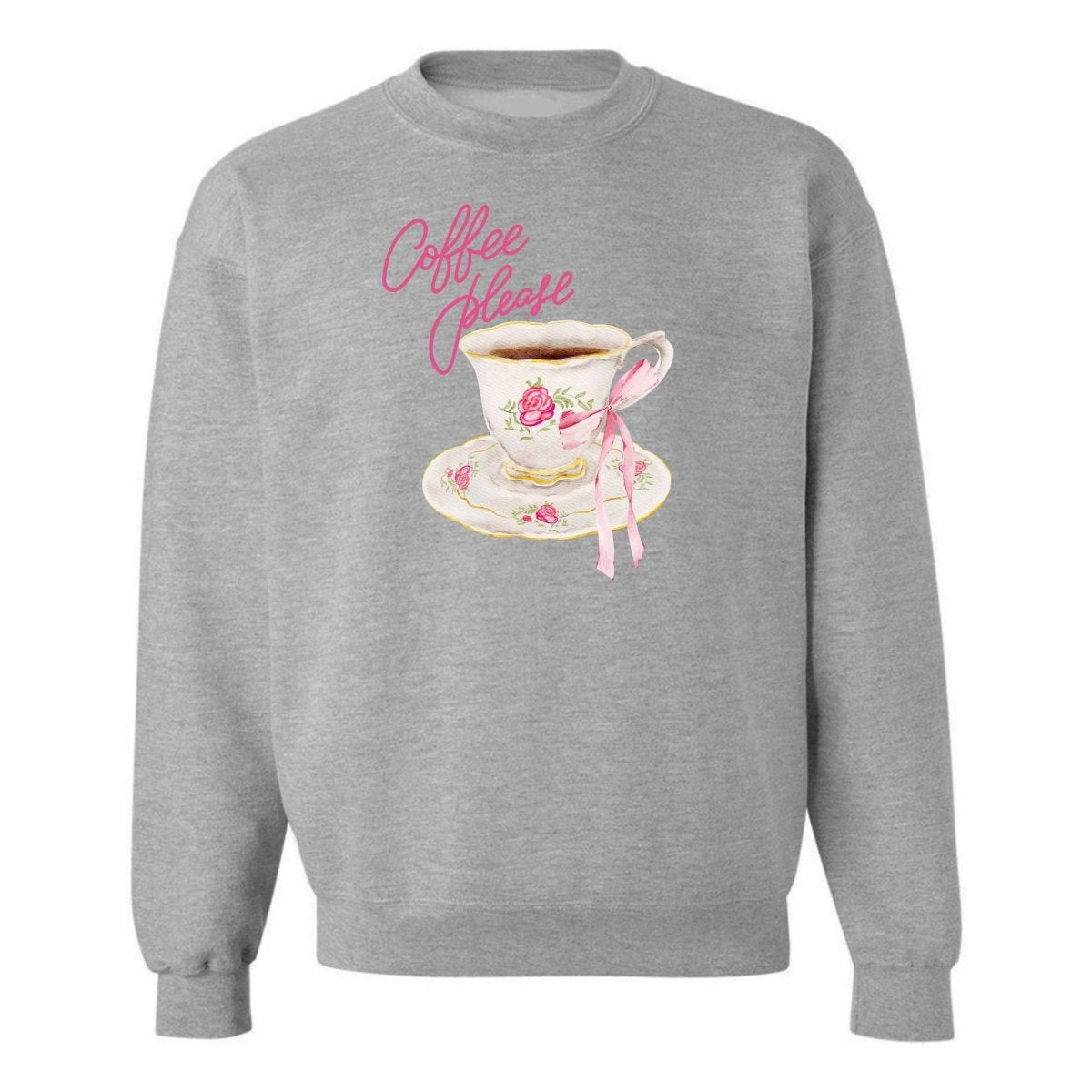 'Coffee Please' Crewneck Sweatshirt - United Monograms