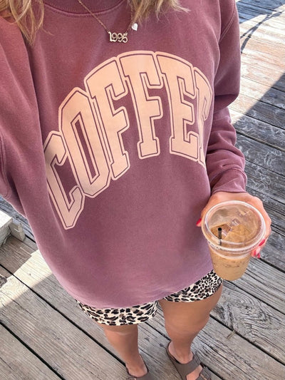 'Coffee' PUFF Cozy Crew - United Monograms