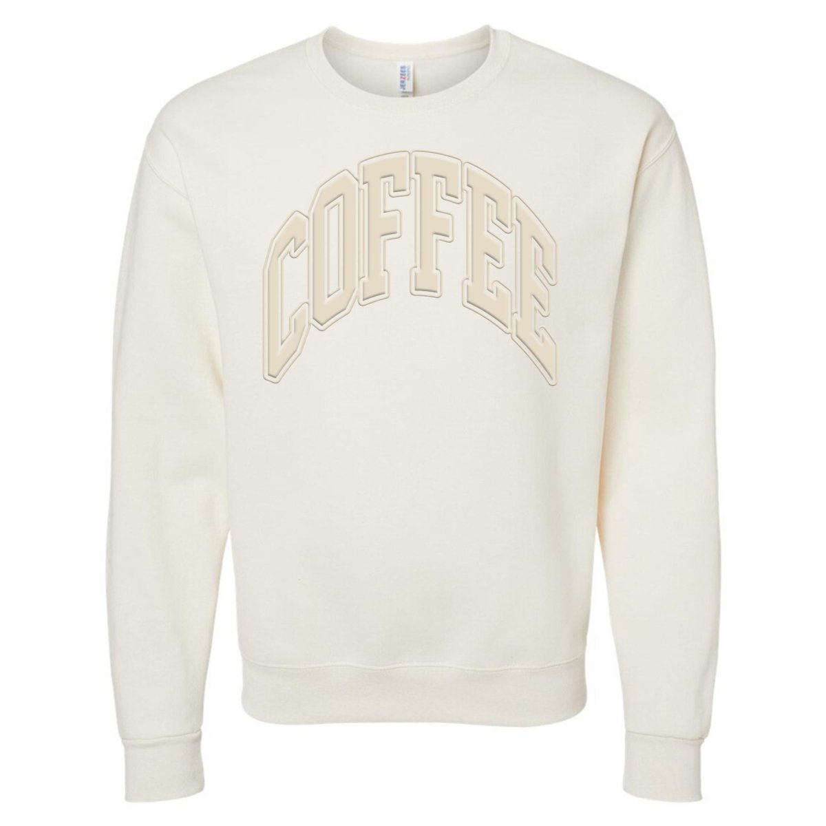 'Coffee' PUFF Crewneck Sweatshirt - United Monograms